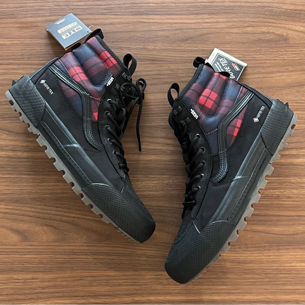 ($180) Vans Sk8-Hi GORE-TEX MTE-3 Sneaker Boots Mens 11 Tech Plaid Red Duratherm